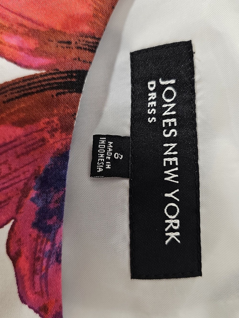 Jones New York White Midi Dress with Multicolor Floral Print - Picture 2 of 5